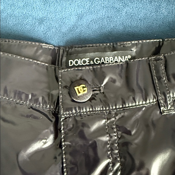 Dolce & Gabbana Vinyl Black Pants Size 40 - Picture 8 of 10